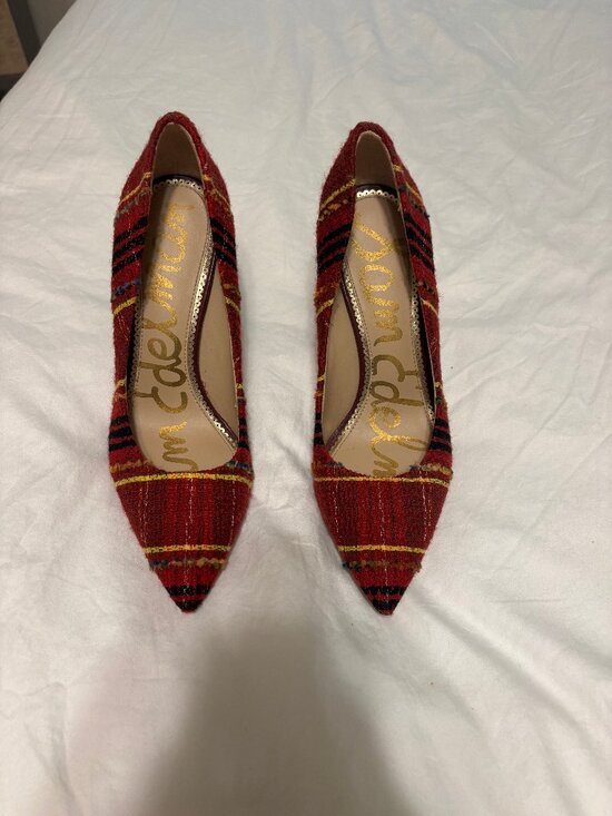 Sam Edelman Shoes - Sam Edelman Tweed Stiletto - Burgundy Striped - Size 7.5 - Worn once